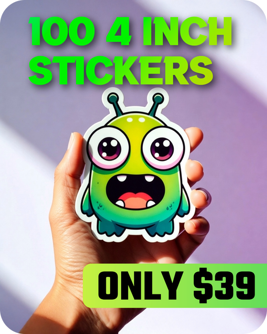 100 4" Stickers