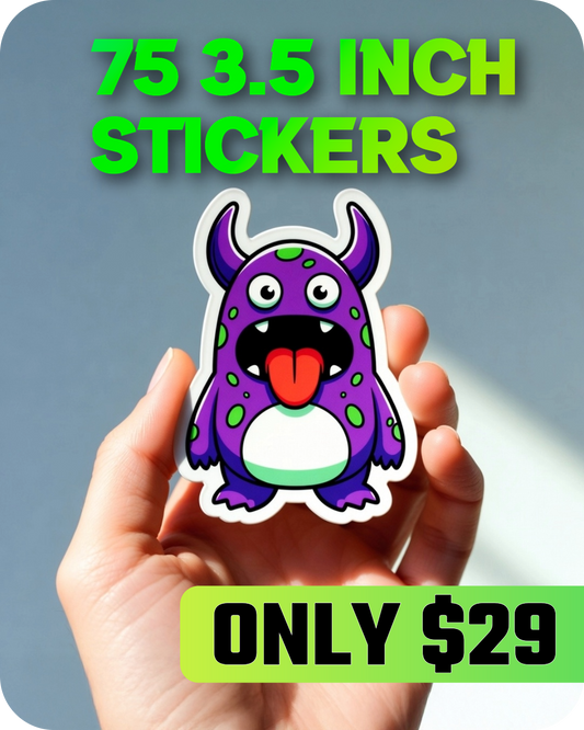 75 3.5" Stickers