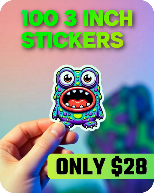 100 3" Stickers